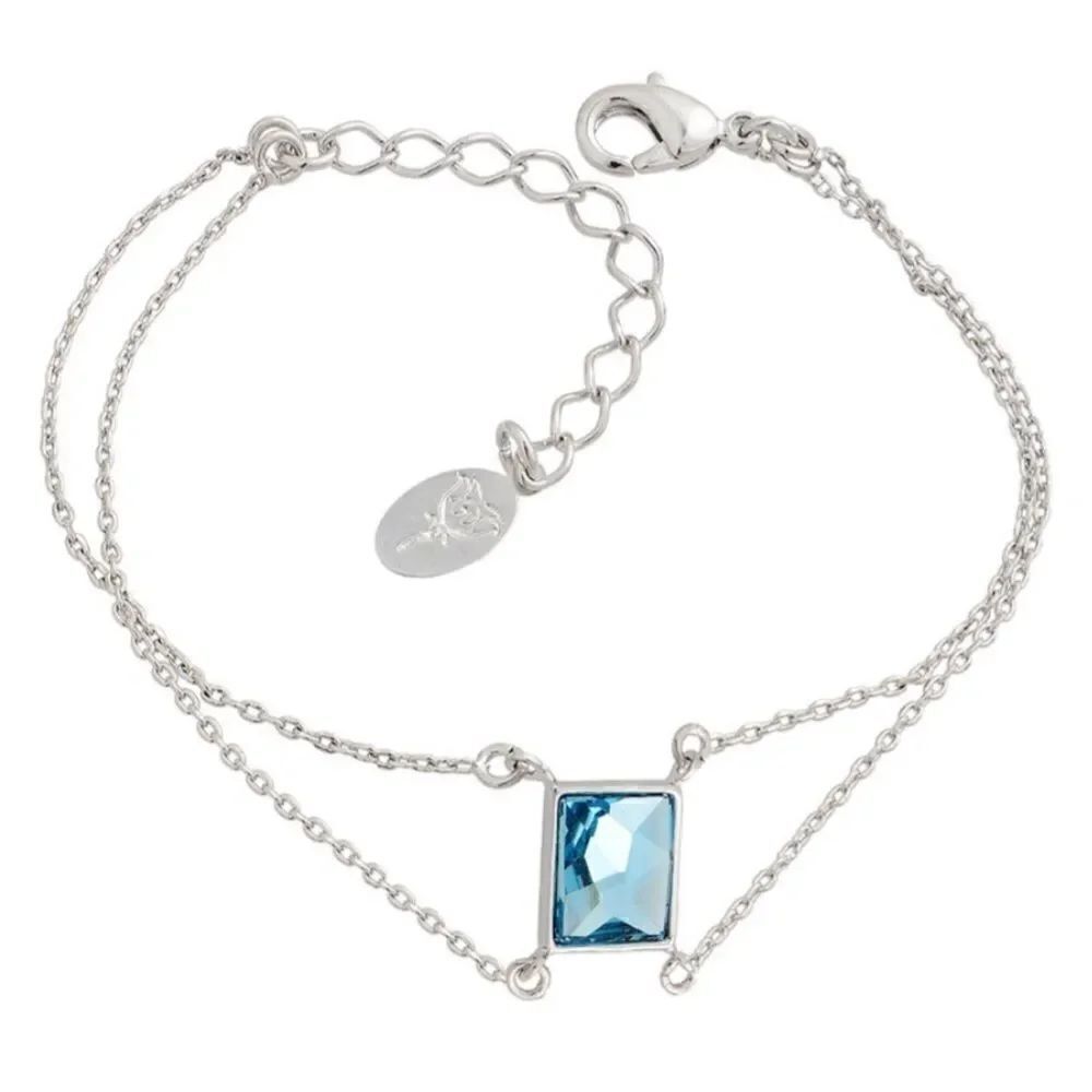 WATER BRACELET THAT ENCHANTS AQUAMARINE + WHITE RHODIUM PLATED